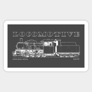 Drawing of narrow-gauge railway locomotive Magnet